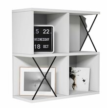 Seinariiul Kalune Design Extra 845HCT1615, 60 x 24 x 60 cm, valge/must
