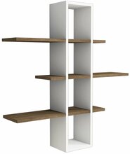 Seinariiul Kalune Design Ardo 835PUQ1641, 96 x 19,6 x 101 cm, valge/pähkel