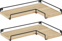 Seinariiul Leobert LLS831B11, 29 x 40 x 4 cm, must/sonoma, 2 tk