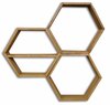 Seinariiul Kalune Design HEX004, 37 x 10 x 37 cm, pähkel