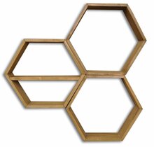 Seinariiul Kalune Design HEX004, 37 x 10 x 37 cm, pähkel