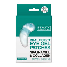 Gelsed silmapadjakesed Beauty Formulas Niacinamide & Collagen, 6 tk