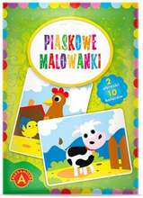 Liivamaalingu komplekt Alexander Sand Coloring Pages Cow And Chicken ZA6082, mitmevärviline