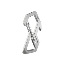 Võtmehoidja Nitecore NSH10 Multiuse Titanium Snap Hook hõbedane
