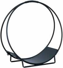 Küttepuude alus Home4You Deia Wood, 50 x 24 x 51 cm, must