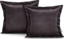 Dekoratiivpadjapüür Ameliahome Velvet 45 x 45 cm, tumepruun, 2 tk