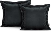 Dekoratiivpadjapüür Ameliahome Velvet 45 x 45 cm, must, 2 tk