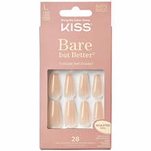Kunstküüned Kiss Bare but Better Nails Nude Drama, 28 tk