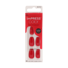 Isekleepuvad küüned Kiss ImPRESS Color MC Reddy or Not, 30 tk, S suurus