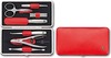 Maniküüri komplekt Zwilling Twinox 97093-002-0, punane nahkkarp, 7 tk
