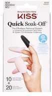 Geellaki eemaldamise korgid Kiss Quick Soak Off Remover Caps, 20 tk