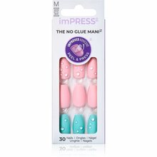 Isekleepuvad kunstküüned Kiss imPRESS Nails Dew Drop, 30 tk