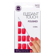 Kunstküüned Elegant Touch Core Colour Squoval, mustad, 24 tk