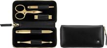 Maniküürikomplekt Zwilling Twinox Gold Edition 97748-004-0, must nahast vutlar, 5 tk