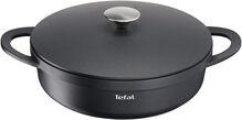 Serveerimispann Tefal Trattoria E21872, 28 cm, alumiinium, must, kaanega
