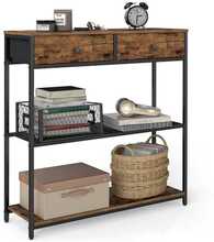 Konsoollaud Vasagle LNT092K01, 24 x 76 x 80 cm, pruun/must