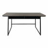 Konsoollaud Actona Darlington, 140 x 40 x 77 cm, must, melamiinkattega pealispind, terasest alus