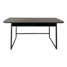 Konsoollaud Actona Darlington, 140 x 40 x 77 cm, must, melamiinkattega pealispind, terasest alus