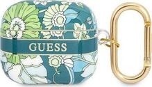 Ümbris Guess GUA3HHFLN AirPods 3, roheline, Flower Strap Collection
