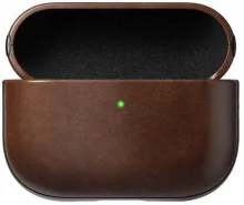 Kaitseümbris Nomad Modern Leather AirPods Pro 3, rustic brown (Horween)