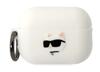 Kõrvaklappide ümbris Karl Lagerfeld KLAP2RUNCHH Apple AirPods Pro 2, silikoon, Choupette Head 3D, valge