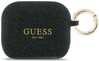 Kaitseümbris Guess silikoonist glitter ring AirPods Pro 3, must