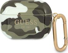 Kõrvaklappide ümbris Guess GUAPUCAMA Apple AirPods Pro, roheline, Camo Collection