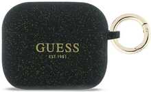 Kaitseümbris Guess silikoonist glitter ring AirPods Pro 3, must