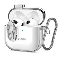 Kõrvaklappide ümbris Tech-Protect Slim Hook Apple AirPods 4, läbipaistev