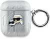 Karl Lagerfeld PU Embossed Karl and Choupette Heads Apple AirPods 1/2, hõbedane