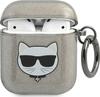 Kõrvaklappide ümbris Karl Lagerfeld KLA2UCHGK AirPods 1/2, must, Glitter Choupette