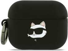 Kõrvaklappide ümbris Karl Lagerfeld Choupette Head 3D Apple AirPods Pro 3, must
