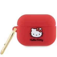 Kõrvaklappide ümbris Hello Kitty HKAP23DKHSF Apple AirPods Pro 2 silikoon 3D Kitty pea, fuksia