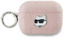 Kõrvaklappide ümbris Karl Lagerfeld KLAP2PGCHPP AirPods Pro 2, Monogram Choupette Head, roosa