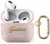Kõrvaklappide ümbris Guess GUA34GSMP AirPods 3, 4G Script Metal Collection, roosa