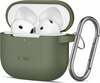 Kõrvaklappide ümbris Tech-Protect AirPods 4, 370085, silikoonist konksuga, roheline