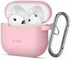 Kõrvaklappide ümbris Tech-Protect AirPods 4, 370054, silikoonist konksuga, roosa