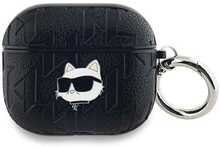 Kõrvaklappide ümbris Karl Lagerfeld KLA3PGCHPK Apple AirPods 3, Monogram Choupette Head, must