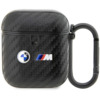 Kõrvaklappide ümbris BMW BMA2WMPUCA2 Apple AirPods 1/2, must, Carbon Double Metal Logo