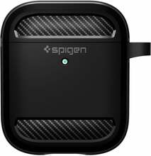 Kõrvaklappide ümbris Spigen Rugged Armor Apple AirPods Gen. II, must