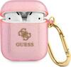 Kõrvaklappide ümbris Guess GUA2UCG4GP AirPods 1/2, roosa, Glitter Collection