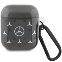 Kõrvaklappide ümbris Mercedes Benz MEA28DPMGS Apple AirPods Pro 1/2, must, Large Star Pattern