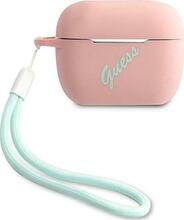 Kõrvaklappide ümbris Guess GUACAPLSVSPG Apple AirPods Pro, roosa/roheline Silicone Vintage