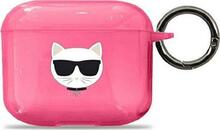 Kõrvaklappide ümbris Karl Lagerfeld KLA3UCHFP Apple AirPods 3, roosa, Choupette