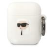Kõrvaklappide ümbris Karl Lagerfeld KLA2RUNIKH Apple AirPods 1/2, silikoon Karl Head 3D, valge