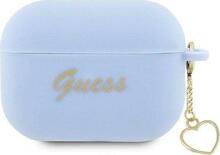 Kõrvaklappide ümbris Guess GUAP2LSCHSB Apple AirPods Pro 2, silikoon, Charm Heart Collection, sinine
