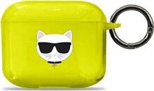 Kõrvaklappide ümbris Karl Lagerfeld KLA3UCHFY AirPods 3 Choupette, kollane