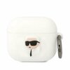 Kõrvaklappide ümbris Karl Lagerfeld KLA3RUNIKH AirPods 3, silikoon, Karl Head 3D, valge