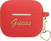 Ümbris Guess GUA3LSCHSR Apple AirPods 3, silikoon, Charm Heart Collection, punane