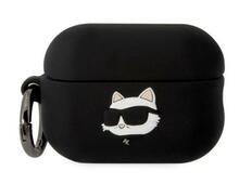 Kõrvaklappide ümbris Karl Lagerfeld KLA3RUNCHK Apple AirPods 3, silikoon, Choupette Head 3D, must